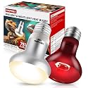 DXOPHIEX 2 Pack 75W Reptile Heat Lamp Reptile Heat Bulbs