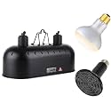 DXOPHIEX Dual Reptile Light Fixture Reptile Heat Lamp Fixture