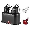 DXOPHIEX Nano Dual Reptile Heat Lamp Fixture with 60W Basking Infrared Bulb
