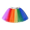DXTON Girls Tutu Skirt Rainbow Toddler Tulle Ballet Dance Skirt for 3-10Y