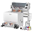 DXZ 24 Inch A1 DTF Printer with Shaker Oven, Dual i3200 Printheads, 5X Faster High-Speed DTF Transfer Machine, White Ink Circulation, Auto Cleaning for T-Shirt &amp; Apparel Printing
