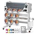 DXZ 24 Inch DTF Printer with Dual F1080 Printheads, A1 Wide Format DTF Transfer Printer, 2880×1440 DPI, Auto Cleaning, White Ink Circulation System for Apparel & T-Shirt Printing