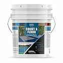 DYCO Court & Floor Anti-Slip Coating - Slip-Resistant Pavement, Cement & Concrete Paint for Pickleball, Tennis & Basketball Courts, Exceeds ADA Standards for Safety Areas (Stone Gray, 5 Gallons)