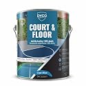 DYCO Court &amp; Floor Anti-Slip Coating - Slip-Resistant Pavement, Cement &amp; Concrete Paint for Pickleball, Tennis &amp; Basketball Courts, Exceeds ADA Standards for Safety Areas (Ash Gray, 1 Gallon)