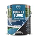 DYCO Court &amp; Floor Anti-Slip Coating - Slip-Resistant Pavement, Cement &amp; Concrete Paint for Pickleball, Tennis &amp; Basketball Courts, Exceeds ADA Standards for Safety Areas (Stone Gray, 1 Gallon)