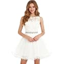 Dydsz Womens Scoop Appliques Homecoming Dress Short Cocktail Party Gown