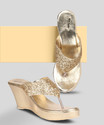 Dymo Women Heels Sandal (Gold , 6)