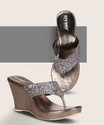 Dymo Women Heels Sandal (Silver , 4)