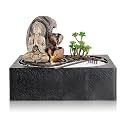 Dyna-Living Indoor Water Fountains Tabletop Water Fountain with Warm Light
