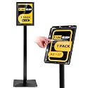Dyna-Living Sign Holder Stand 8.5 x 11 Inch Sign Stands for Display, 1 Pack Heavy-duty Pedestal Sign Holder, Adjustable Floor Standing Signs Holders, Poster Holders Stand for A4 Advertising