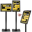 Dyna-Living Sign Stand for Display 2 Pack Sign Holder Stand 11 x 17 Inch, Heavy-duty Pedestal Sign Holder, Adjustable Floor Standing Signs Holders, Poster Holders Stand for A3 Advertising