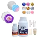 Epoxy Resin - 2:1 Epoxy Resin and Hardener Art Kit Crystal for Art and Craft Home Dcor Projects, Gloves &amp; Sticks, epoxy Resin Art kit (EPOXY Resin 225G with 2 Mould) | Ebook Included
