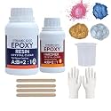 Epoxy Resin - 2:1 Epoxy Resin and Hardener Art Kit Crystal For Art and Craft Home Dcor Projects, Gloves &amp; Sticks, epoxy resin art kit | Ebook Included | (300 gm with Kit)