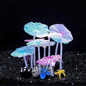dynamic glow in the dark aquarium decorations unleashing visual effects with soft silica gel changing lights and colorful glowing coral ornaments for enchanting fish tank decor