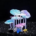 Dynamic Glow in The Dark Aquarium Decorations: Unleashing Visual Effects with Soft Silica Gel, Changing Lights, and Colorful Glowing Coral Ornaments for Enchanting Fish Tank Decor