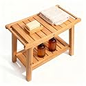 Dynamictop 24" Shower Chair, Benches for Inside Shower with Shelf & Handles