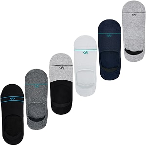 dynamocks men39s and women39s combed cotton loafer socks with anti-slip silicon pack of 6 multicolour free size