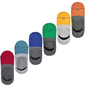 dynamocks men39s and women39s combed cotton loafer socks with anti-slip silicon pack of 6 multicolour free size