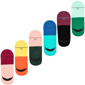 dynamocks men39s and women39s combed cotton loafer socks with anti-slip silicon pack of 6 multicolour free size