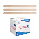 Dynarex Tongue Depressors, Non-Sterile, 5.5" Junior-Sized Length, For Mouth Checkups, Crafts, or Waxing, Made from Beige Birch Wood - Box of 500 Dynarex Tongue Depressors
