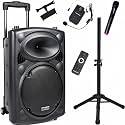 DYNASONIC - DYNAPRO 12 Plus (3rd Generation Tripod Pack) Professional Portable Bluetooth Speaker, Powerful 700W Bluetooth Speaker, 2 Karaoke Microphones, Tablet and Tripod Support