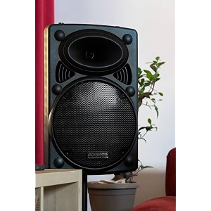 dynasonic - dynapro 3rd generation tripod pack professional portable bluetooth speaker bluetooth speaker 2 karaoke microphones tablet and tripod support dynapro 12 plus con tripode uhf