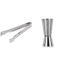 Dynore Ice Tong, Ice Picker for Bar and Home & Dynore Tall Peg Measure of 30/60 ml