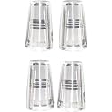 Dynore Stainless Steel Stackable Tool Touch Round Shape Drinking Glass- Set of 4