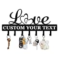 Dyoart Personalized Key Holder for Wall - Key Holder Wall Mount with Love Design, Key Hooks for Wall, Custom Name Key Rack Coat Rack, Anniversary Couple Gifts, Key Hanger Decor for Bedroom, Entryway