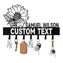 Dyoart Personalized Key Holder Wall Mounted | Bee Flower Decorative Organizer | Wall Hanging Rack for Living Room, Entryway, Front Door