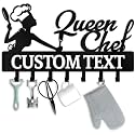 Dyoart Personalized Wall Mounted Key Hooks - Custom Name Metal Key Holder, Kitchen &amp; Dining Room Organizer Rack