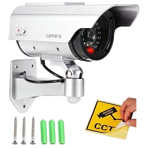 dummy fake bullet camera with flashing red led light dummy cctv security camera for home amp office pack of 1 pcs