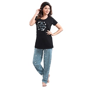 DZZO Cotton Night Suit for Women Girls