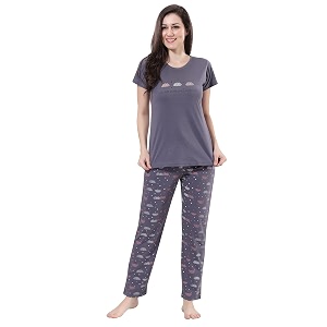 DZZO Cotton Night Suit for Women Girls
