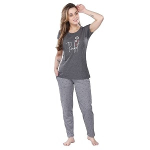 DZZO Cotton Night Suit for Women Girls