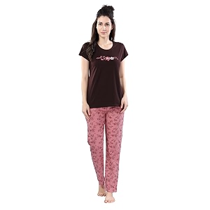 DZZO Cotton Night Suit for Women Girls