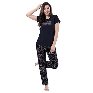 DZZO Cotton Night Suit for Women Girls
