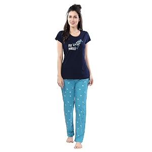 DZZO Cotton Night Suit for Women Girls