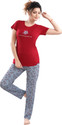 DZZO Women Floral Print Red Top 