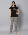DZZO Women Top Pyjama Set Black