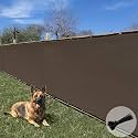 E&K Sunrise 4' x 296' Privacy Fence Screen with Grommets, Outdoor Windscreen Fence Covering Privacy Screen UV Blockage for Backyard Garden Patio, Zip Ties Included (Brown)