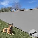 E&K Sunrise 4' x 273' Privacy Fence Screen with Grommets, Outdoor Windscreen Fence Covering Privacy Screen UV Blockage for Backyard Garden Patio, Zip Ties Included (Gray)