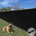 E&K Sunrise 4' x 32' Privacy Fence Screen with Grommets, Outdoor Windscreen Fence Covering Privacy Screen UV Blockage for Backyard Garden Patio, Zip Ties Included (Black)