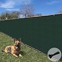 E&K Sunrise 4' x 53' Privacy Fence Screen with Grommets, Outdoor Windscreen Fence Covering Privacy Screen UV Blockage for Backyard Garden Patio, Zip Ties Included (Green)