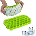 E-COSMOS® Ice Cube Tray Silicone for Freezer Honeycomb 37 Cavity Ice Cube Mould Flexible Tray for Freezer, Chocolate Cake Maker, Ice Trays for Chilled Drinks, Reusable (Honeycomb (POF-1))