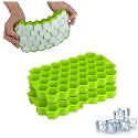 E-COSMOS® Ice Cube Tray Silicone for Freezer Honeycomb 37 Cavity Ice Cube Mould Flexible Tray for Freezer, Chocolate Cake Maker, Ice Trays for Chilled Drinks, Reusable (Honeycomb (POF-2))
