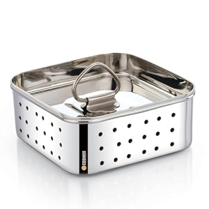 e-cosmos stainless steel paneer maker - square mould press for fresh paneer tofu amp sprouts  250ml kitchen essential square 250ml