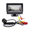 Combo of 8 LED Night Vision 18mm Car Parking Reverse Rear View Backup Camera HD and Car Monitor for Parking Display Digital TFT LCD Screen Rear View Monitor for Universal Cars