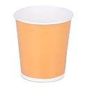 Paper Disposable Tea/Coffee Cups, Set of 50 pcs, 200 ml - Orange
