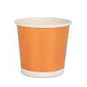 Paper Disposable Tea/Coffee Cups, Set of 50 pcs, 200 ml - Orange